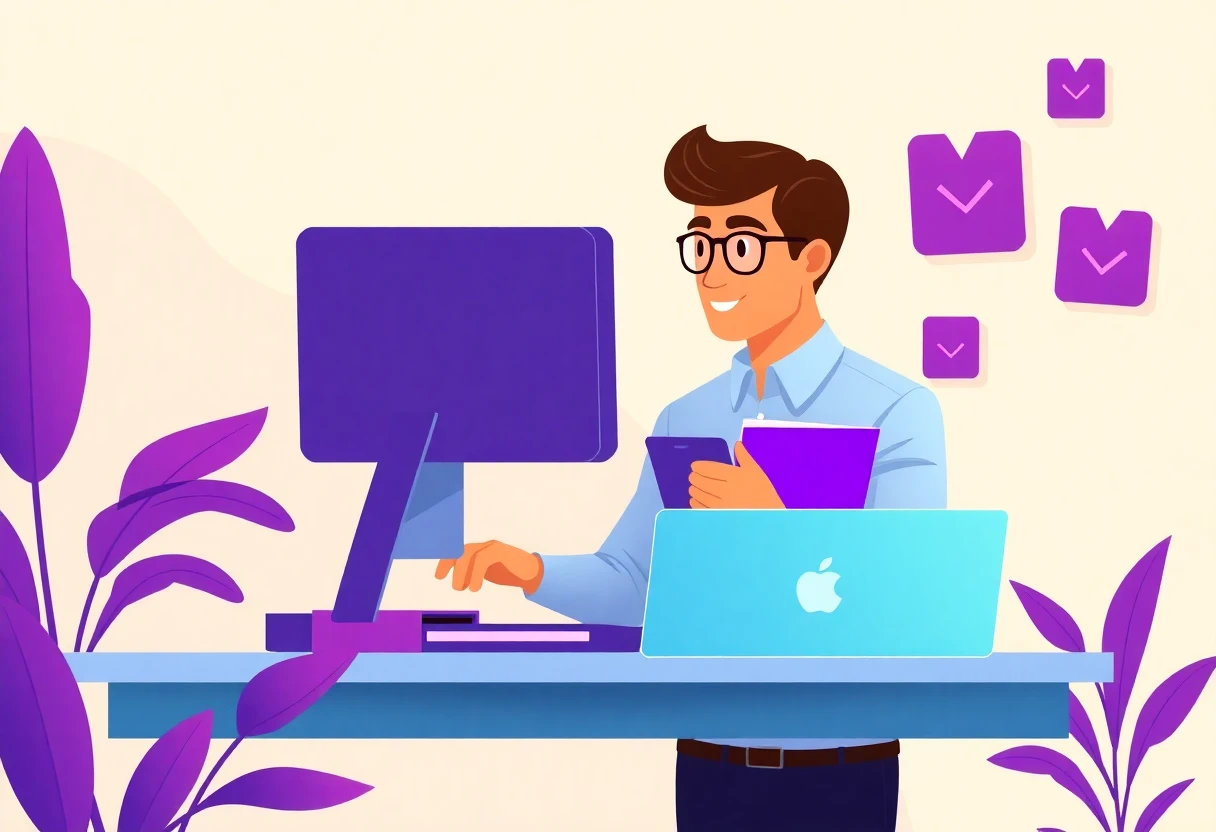Desarrollador de software trabajando