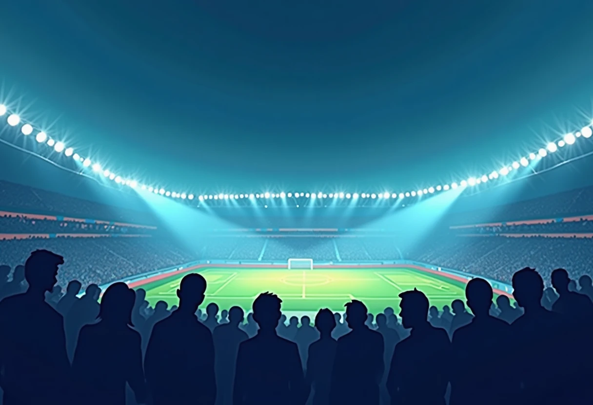 Estadio de la NBA iluminado
