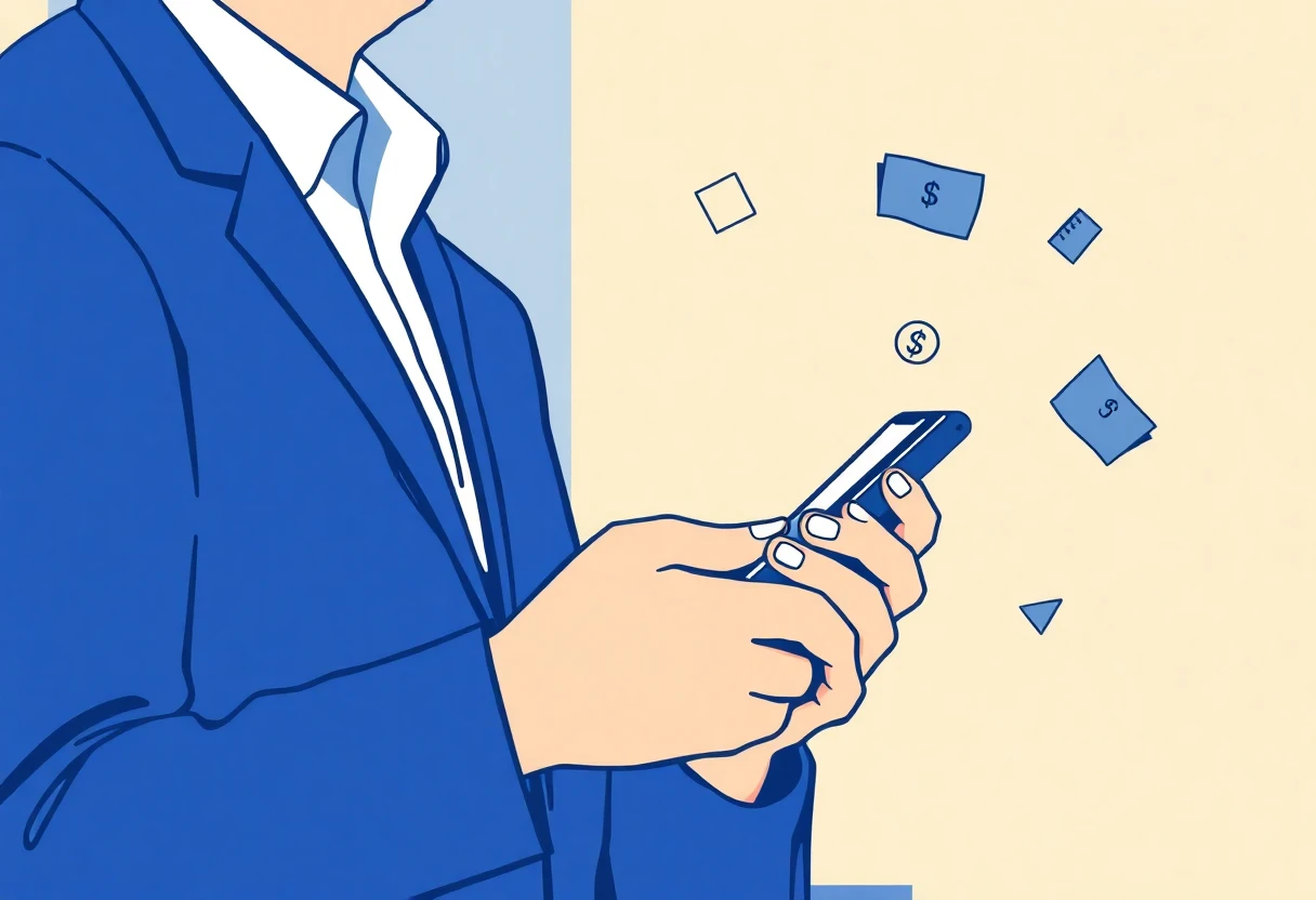 Uso de aplicación bancaria digital