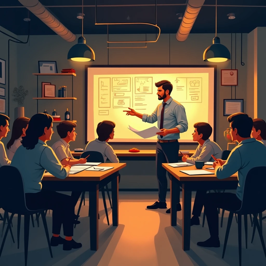 Professor em sala de aula