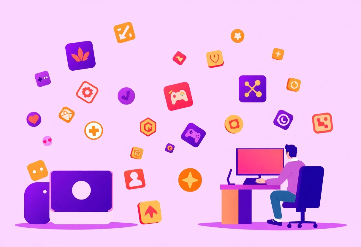 Gaming app icons