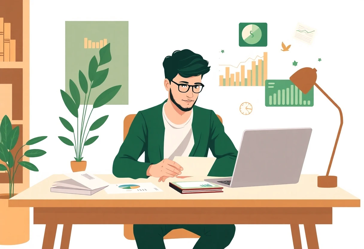 Revisando documentos financieros
