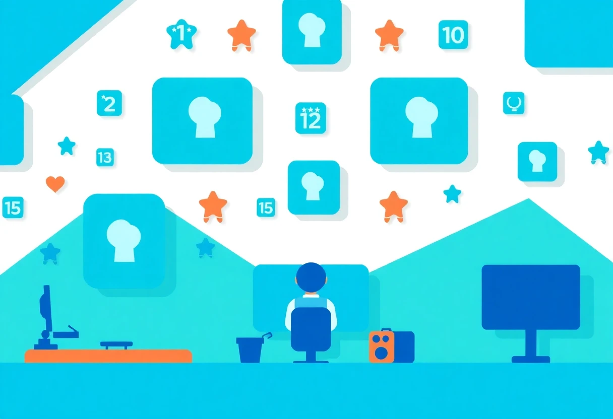 Dynamic mobile gaming illustration