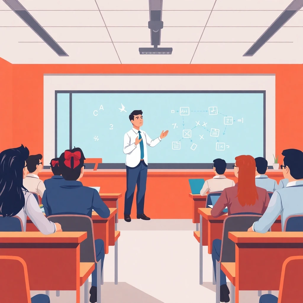 Profesor enseñando matemáticas