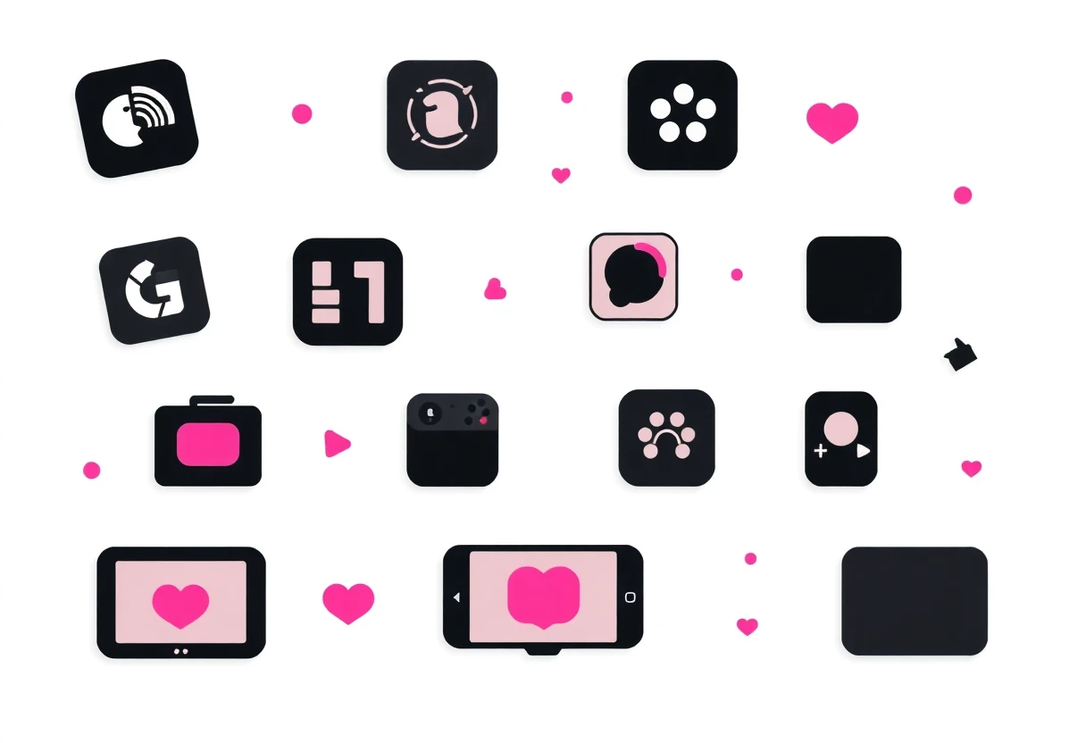 Iconos de aplicaciones de streaming