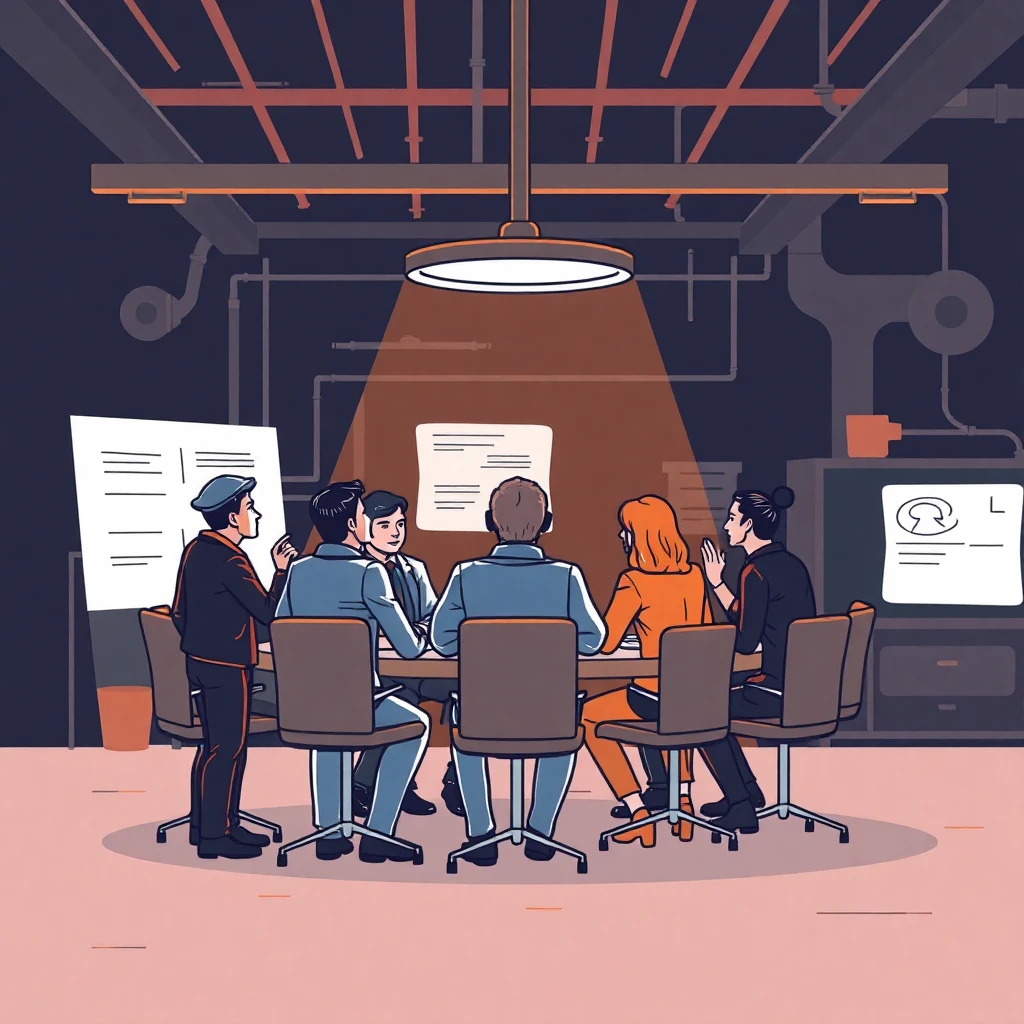 Discusión de equipo en finanzas