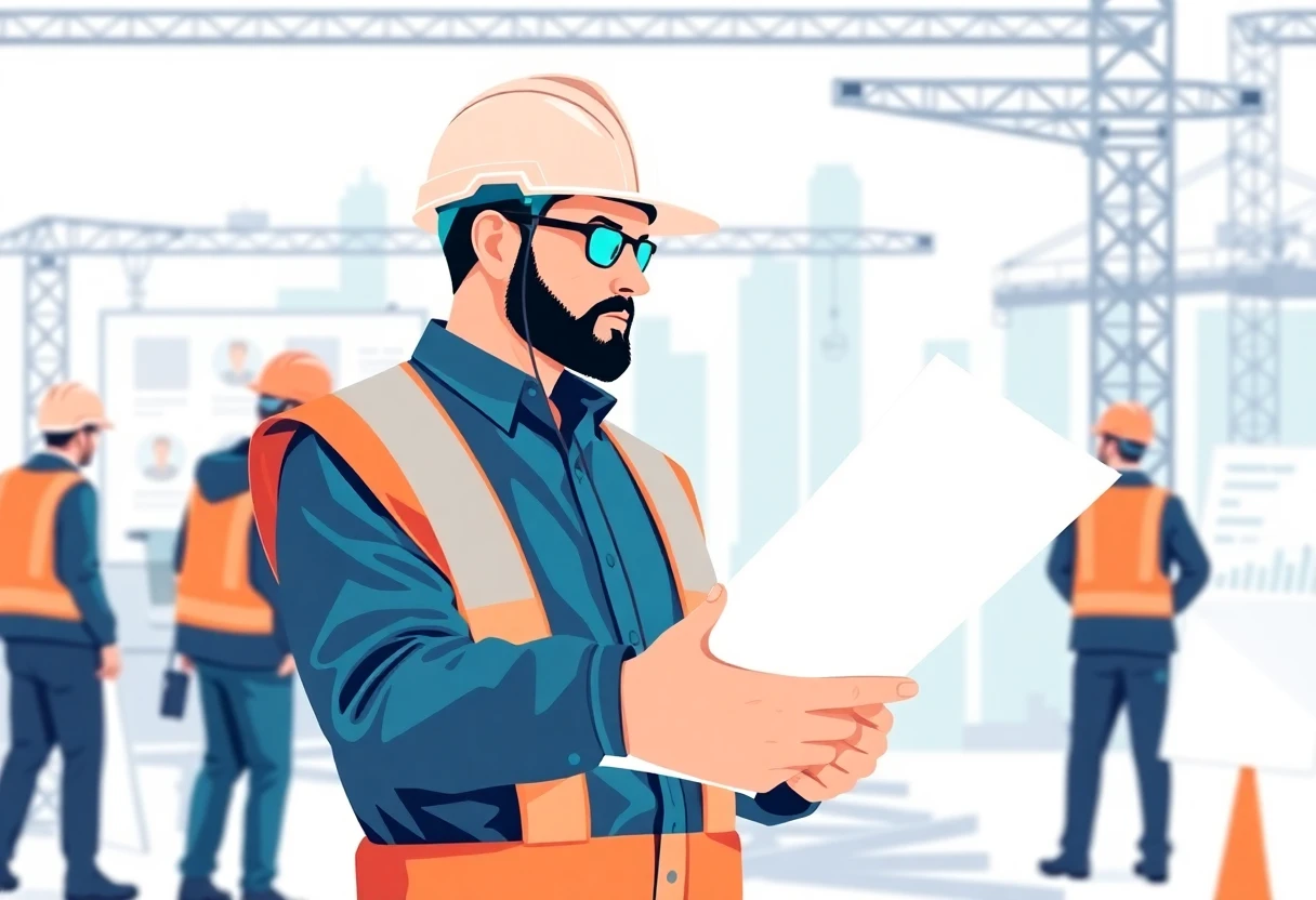 Revisando planos de construcción