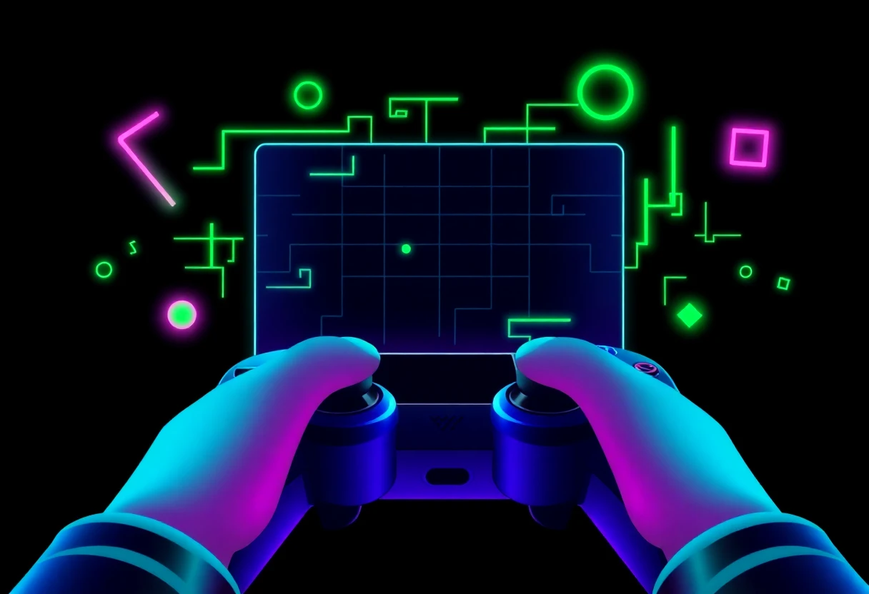 Ilustración abstracta de videojuegos