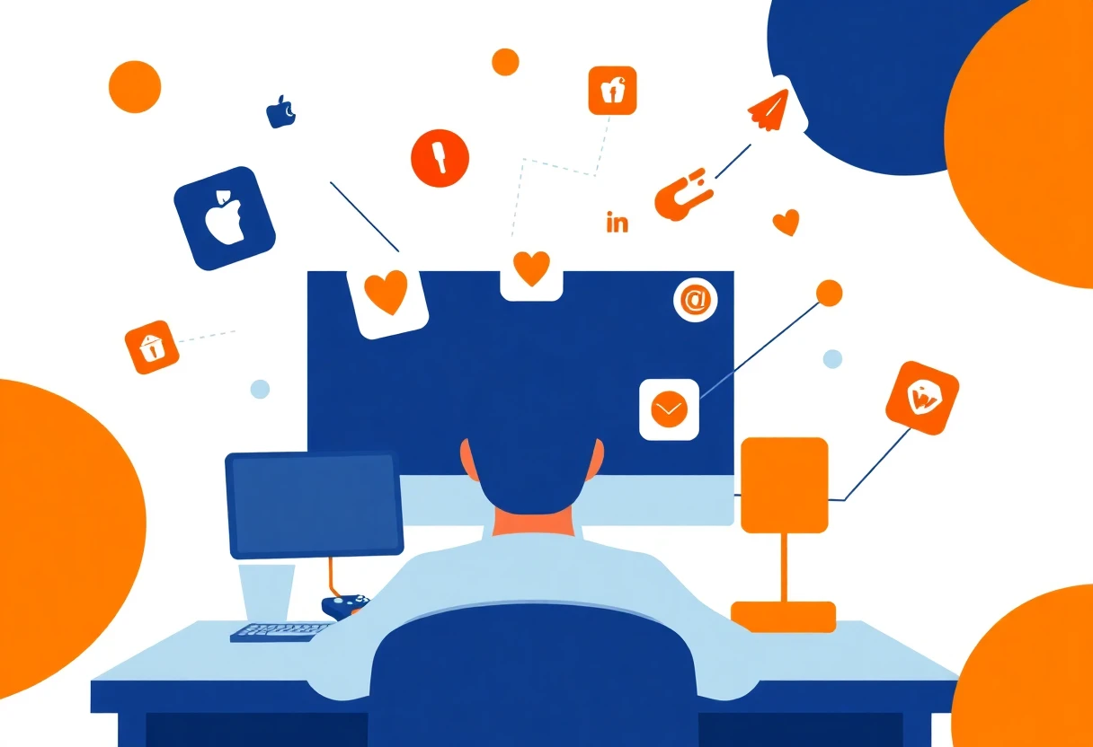 Social media interactions abstract