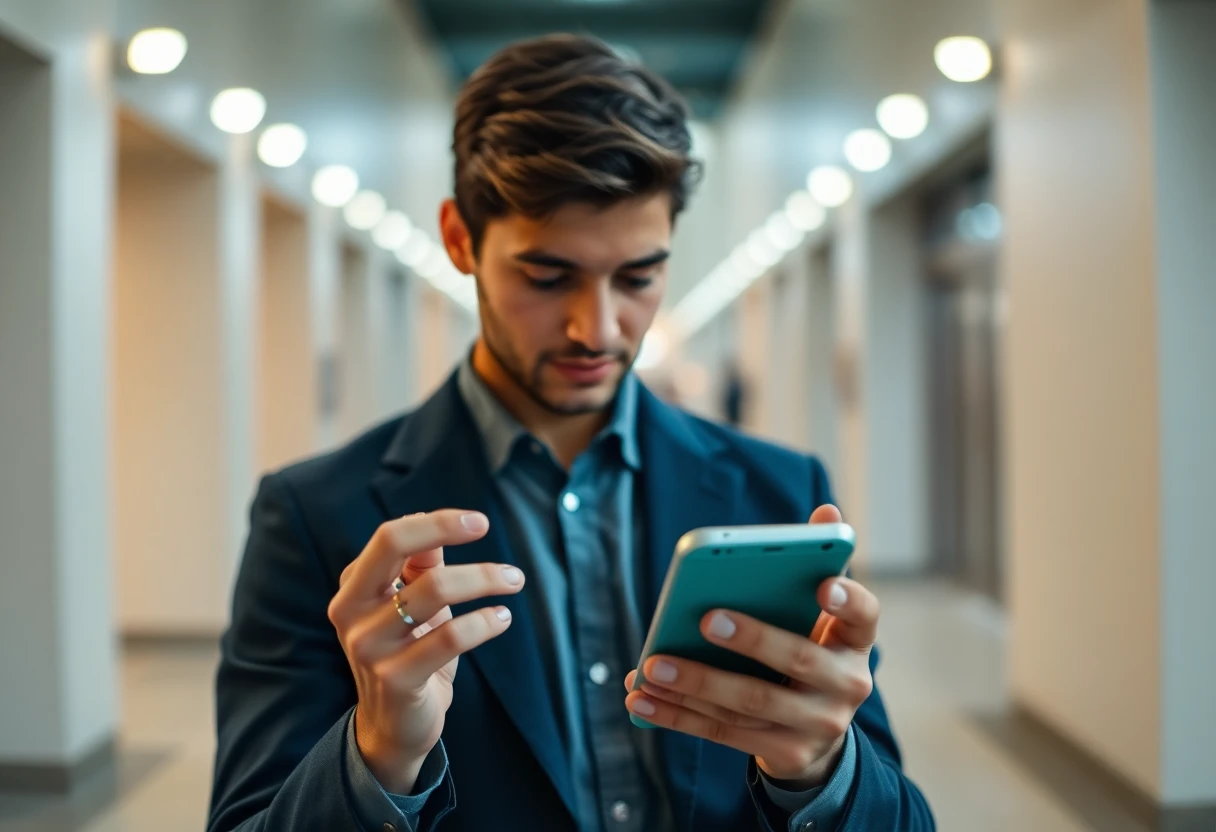 Revisando documentos en smartphone