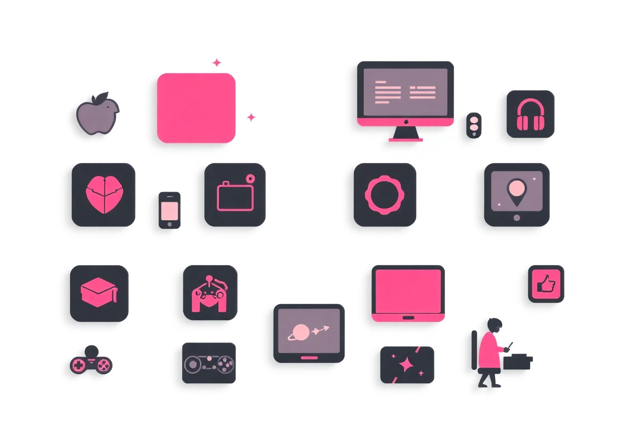 App icons for educational courses