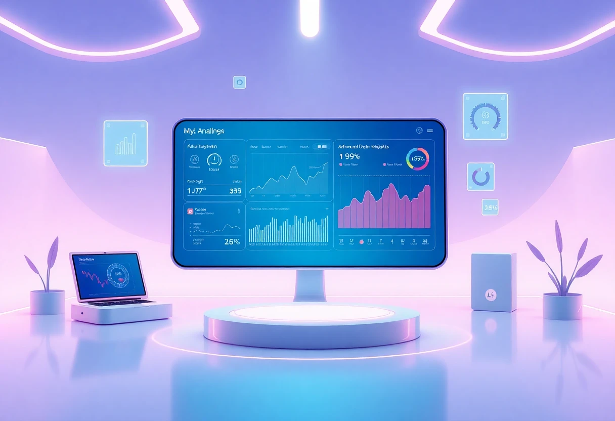 Interface digital avançada para análise financeira