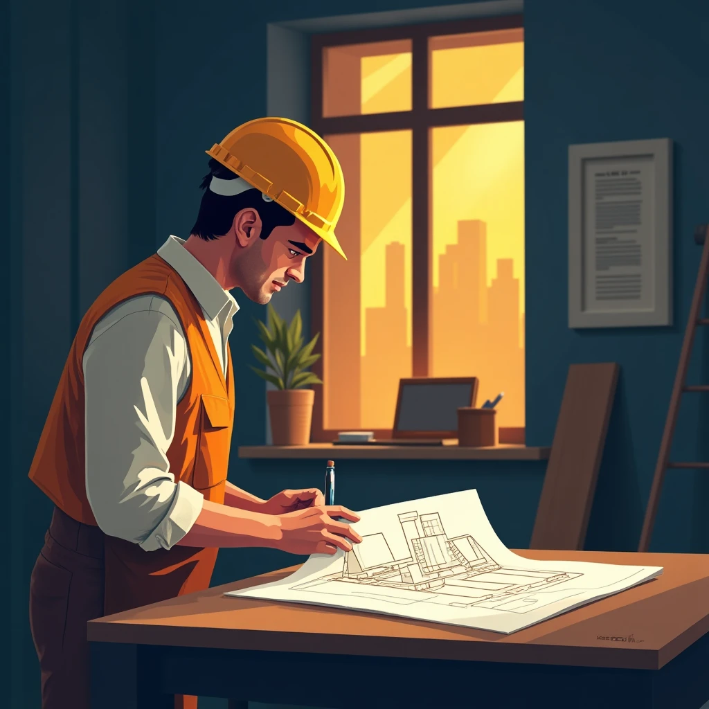 Revisión de planos de construcción