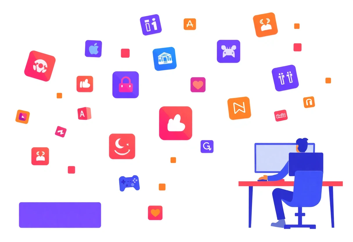 Abstract gaming icons