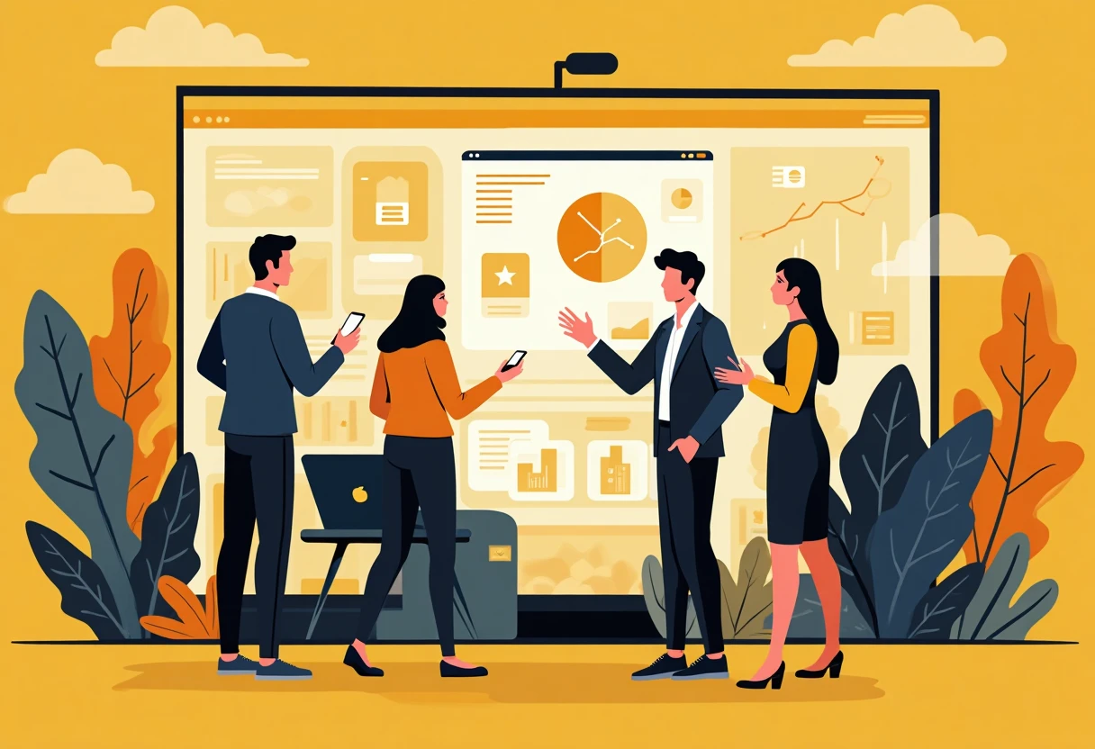 Discusión sobre finanzas en una oficina moderna
