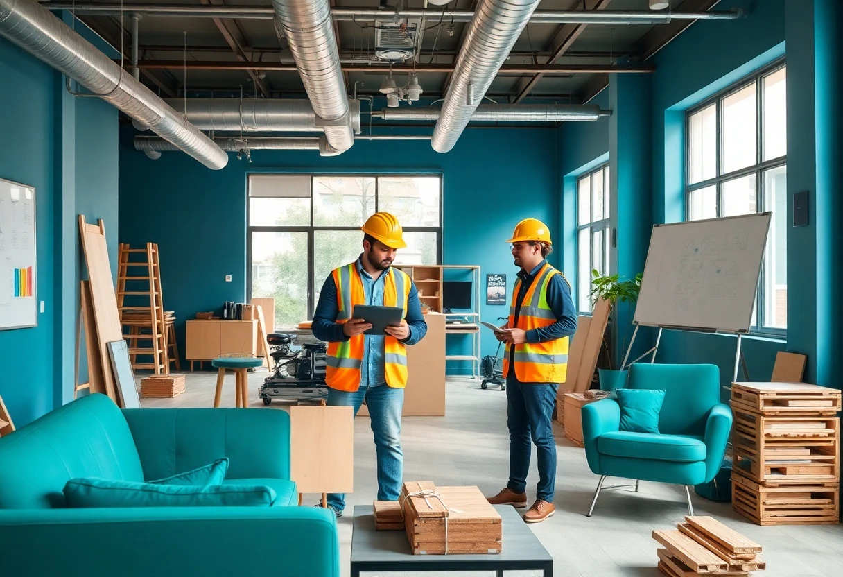 Colaboración en un proyecto de construcción