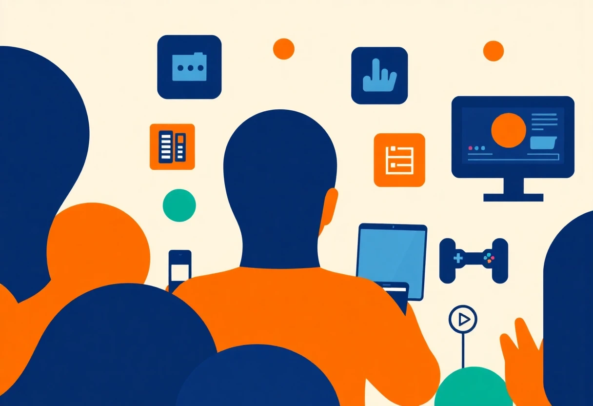 Iconos abstractos de herramientas de productividad
