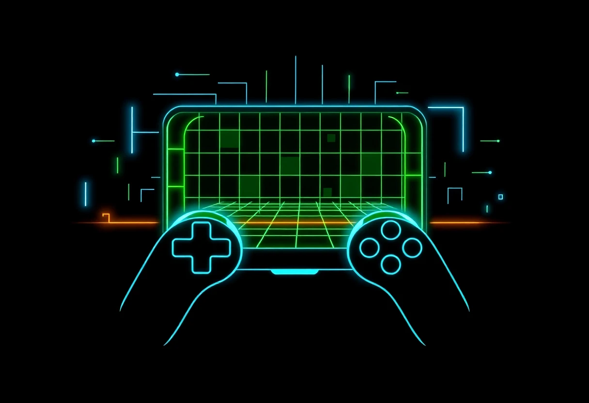Abstract representation of mobile gaming