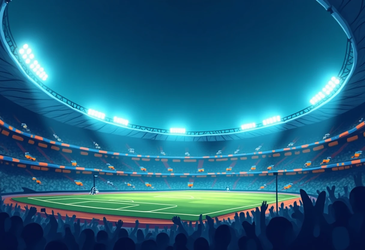 Estadio deportivo vibrante