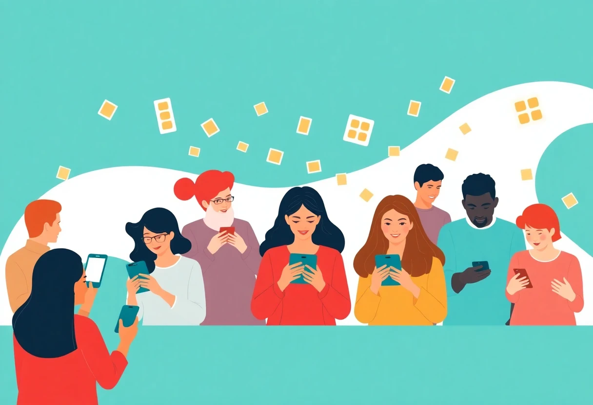 Personas utilizando apps de presupuesto