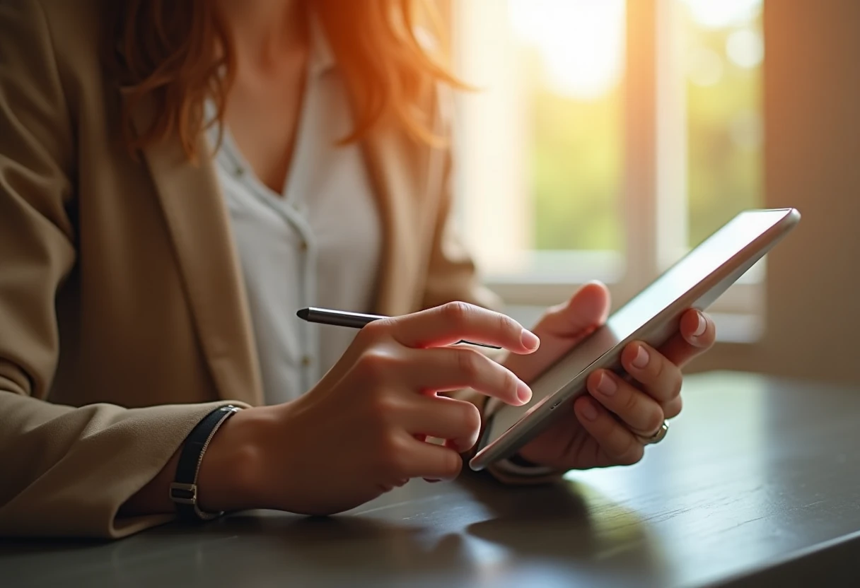 Gerenciamento de orçamento em um tablet