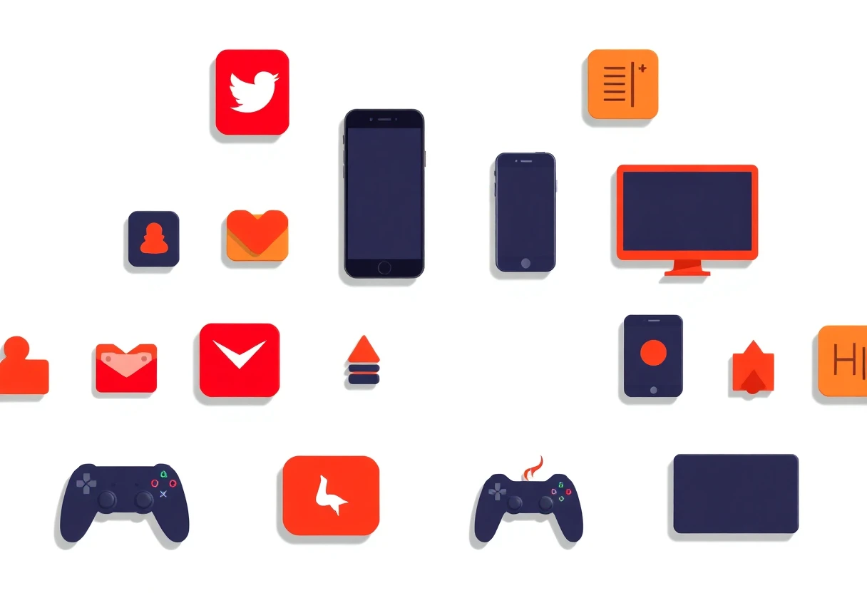 Illustration von Produktivitäts-Apps