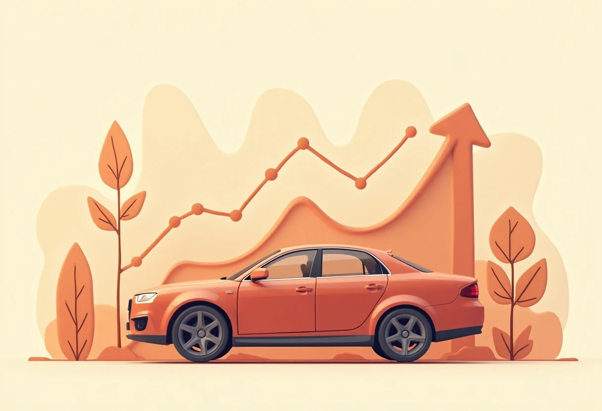 Illustration eines stilisierten Autos