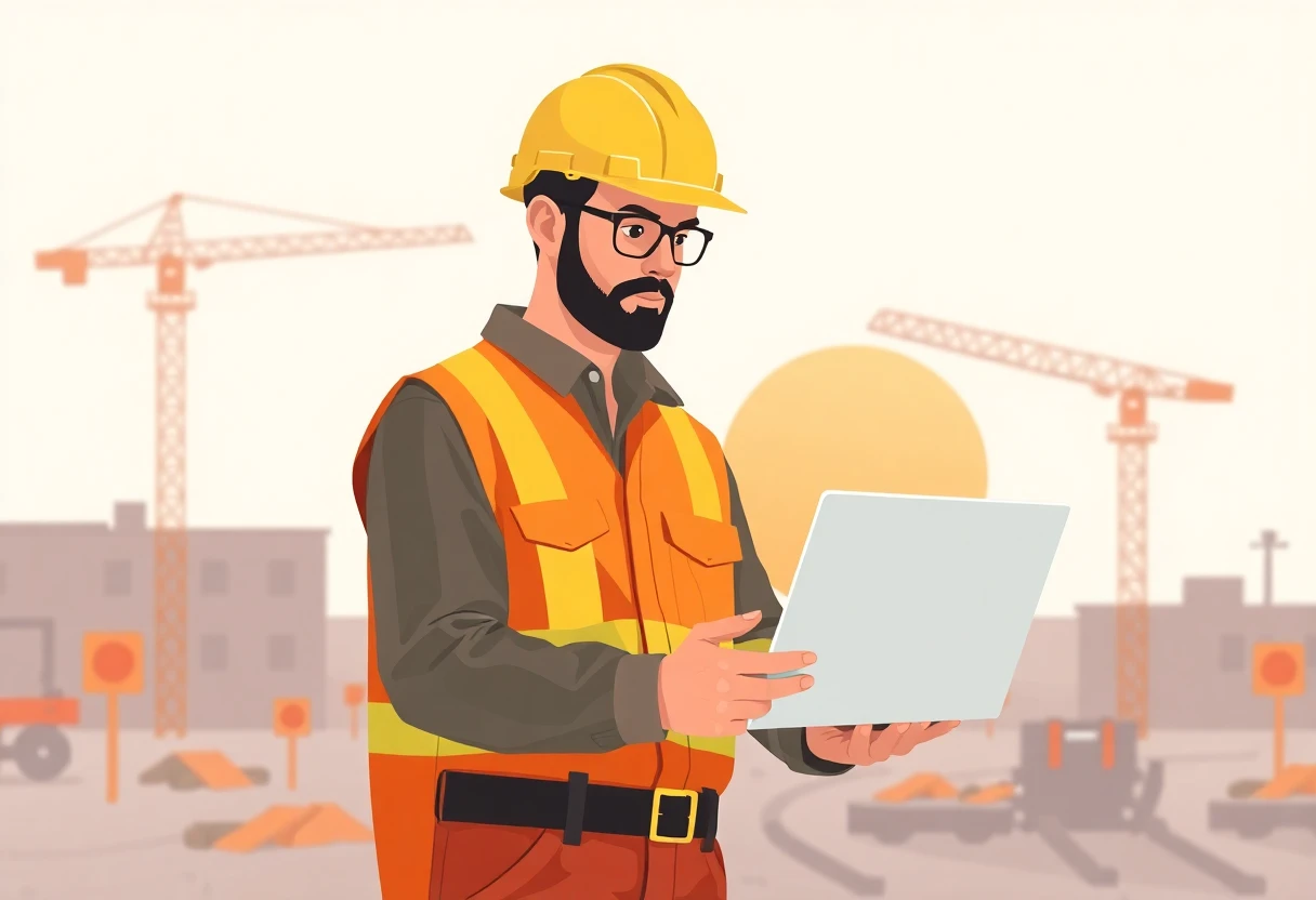 Bauarbeiter bei der Arbeit
