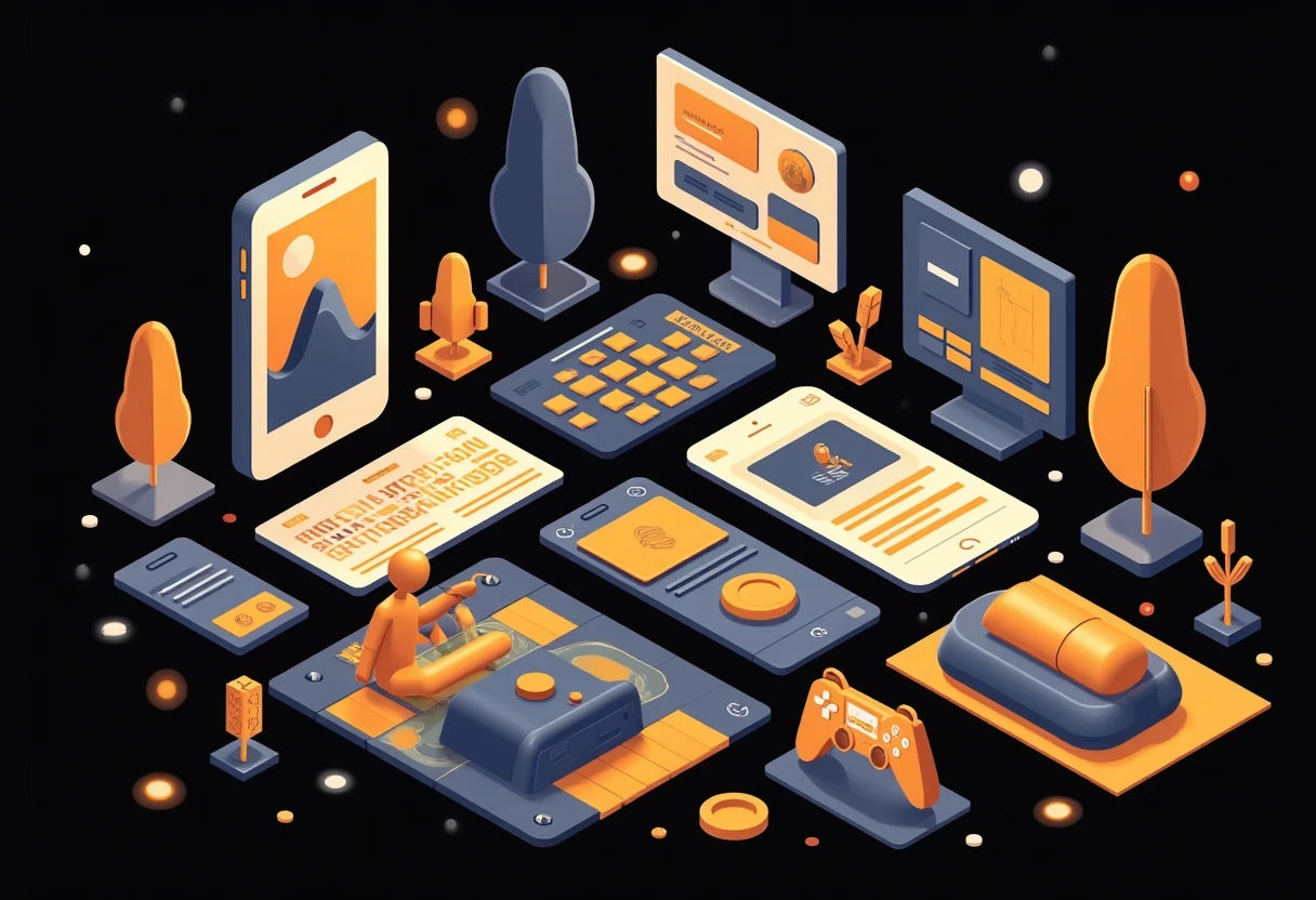 Abstrakte Darstellung von Fitness-Apps