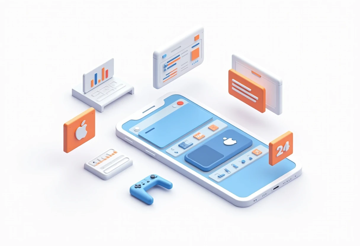 Abstrakte Darstellung von Fitness-Apps