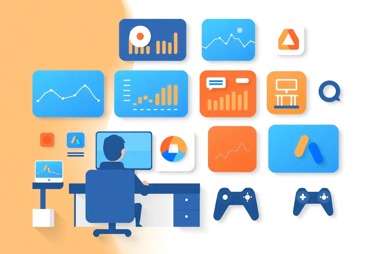 Abstrakte Darstellung von App-Icons