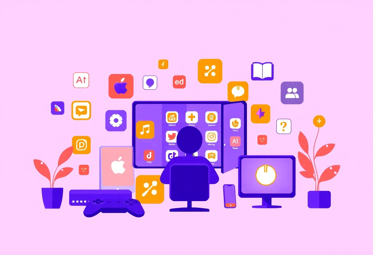 Illustration von Motivations-Apps