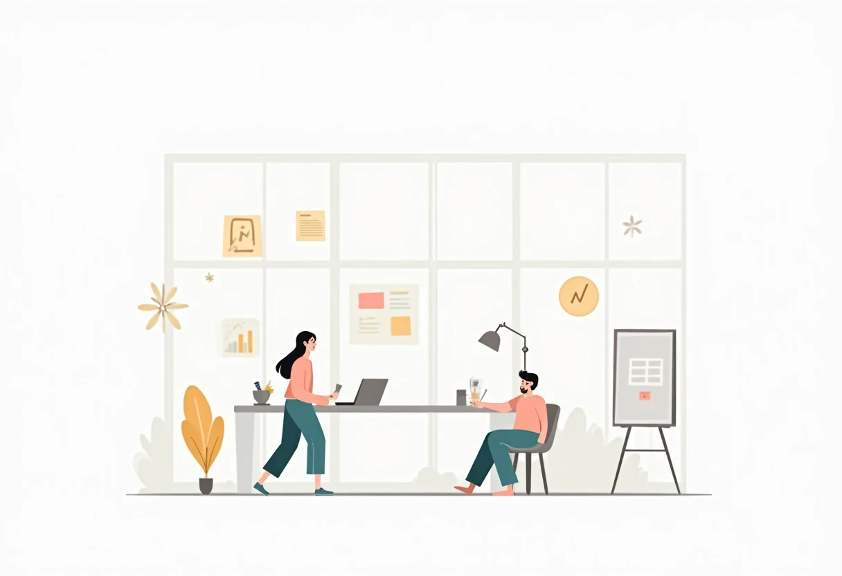 Moderner Home-Office-Arbeitsplatz