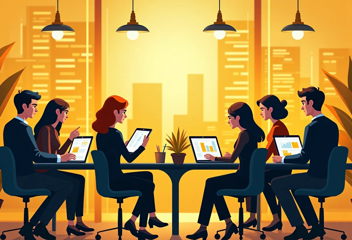 Menschen, die im Büro zusammenarbeiten
