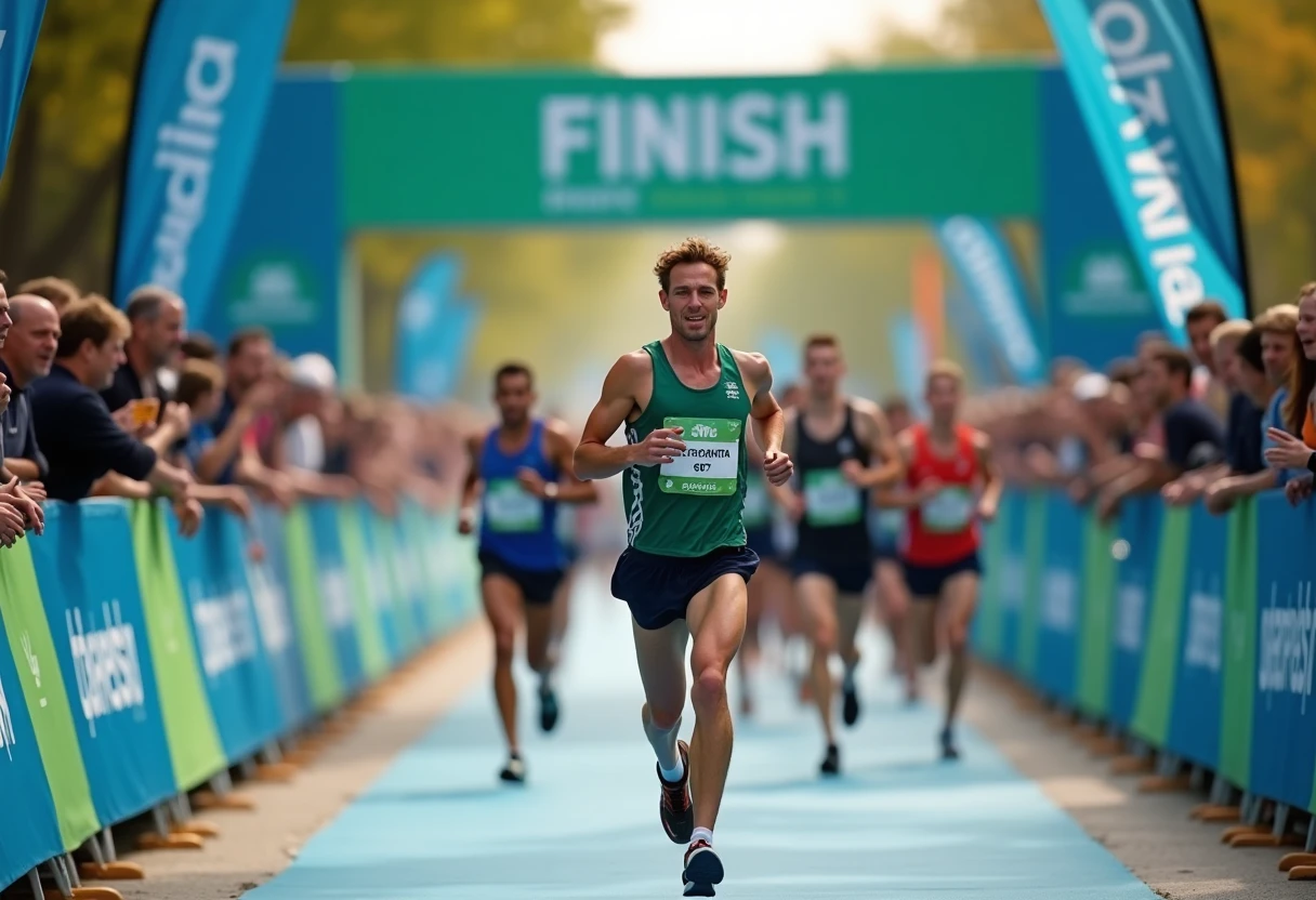 Marathonläufer im Ziel