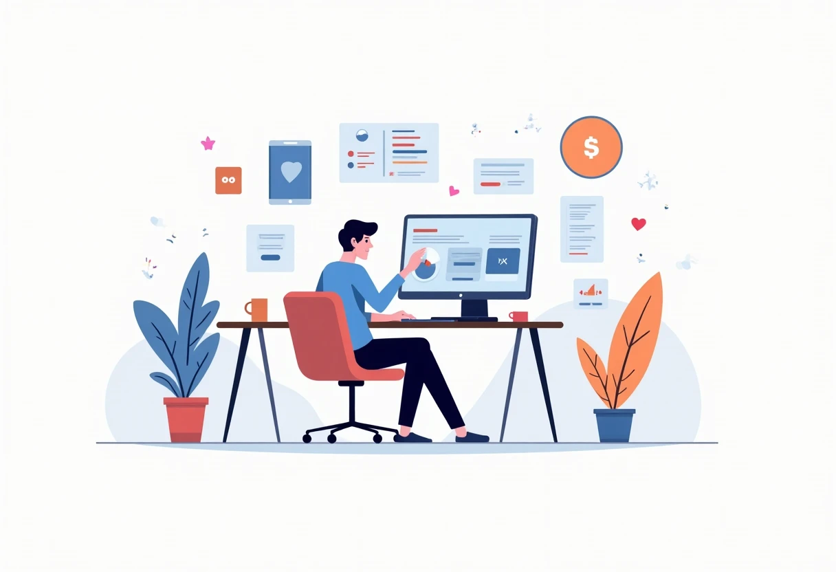 Moderne Arbeitsumgebung für Freelancer