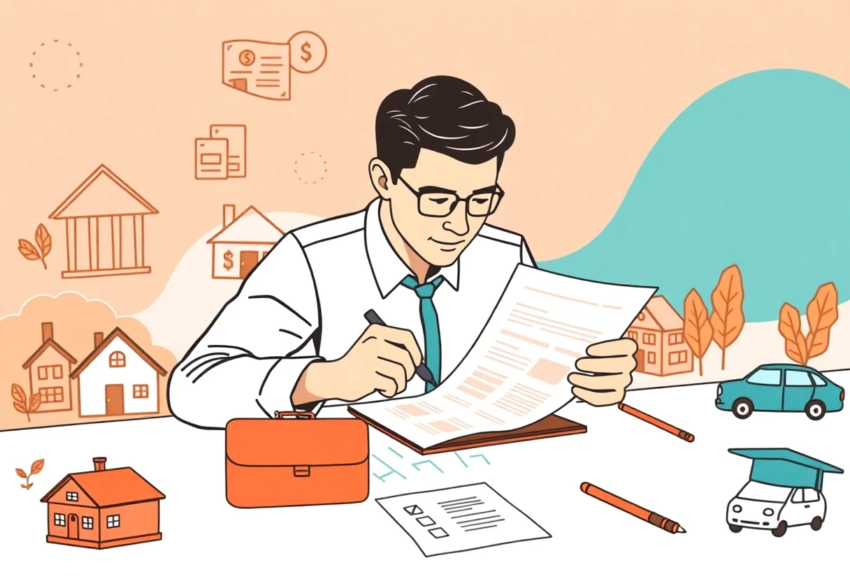 Freelancer überprüft Finanzdokumente