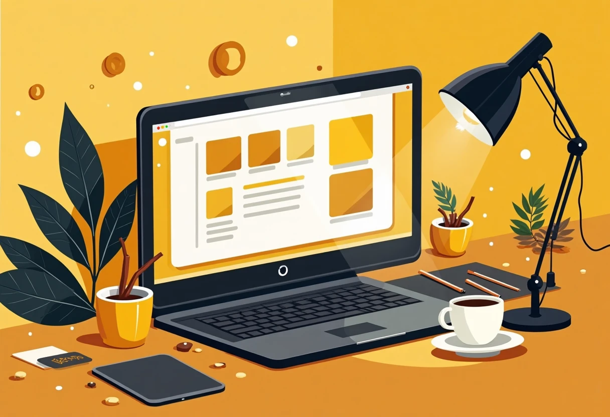 Produktiver Freelancer-Arbeitsplatz