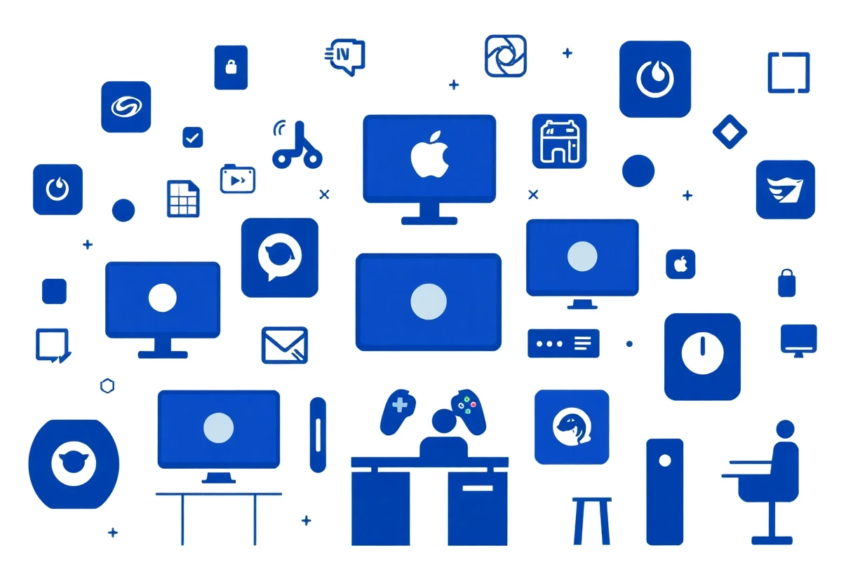 Stilisierte Shopping-App-Symbole