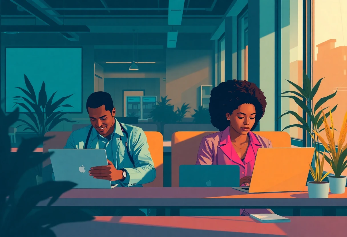 Software-Ingenieure im Co-Working-Space