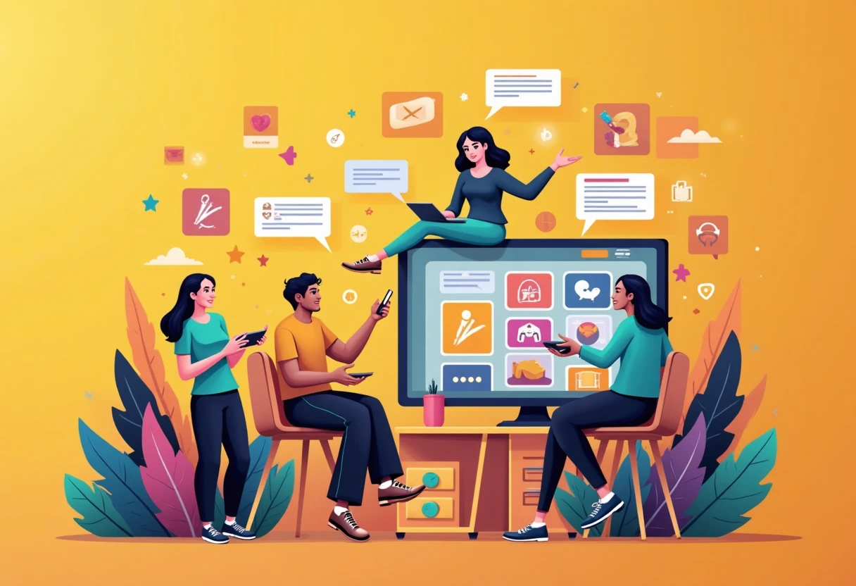 Sprachlern-Apps Illustration