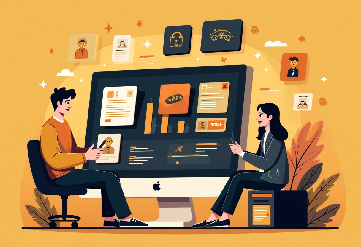 Illustration für fortgeschrittenes Sprachlernen