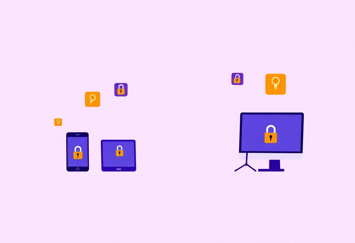 Illustration von VPN- und Sicherheits-Apps