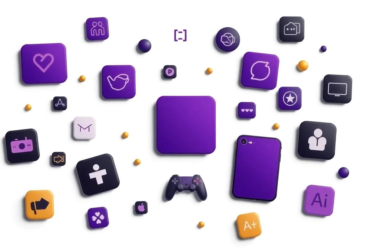 Abstrakte Darstellung von Fitness-Apps
