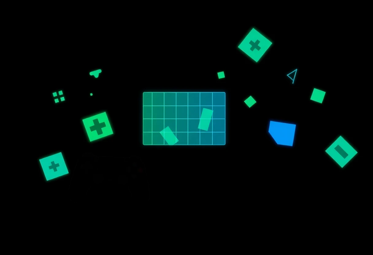 Relaxing fidget gaming illustration