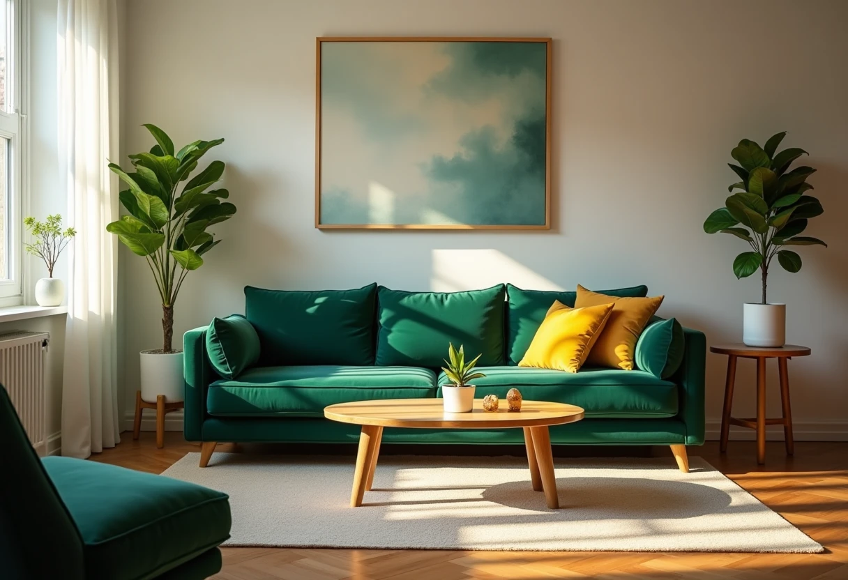 Cozy living room in a rental home