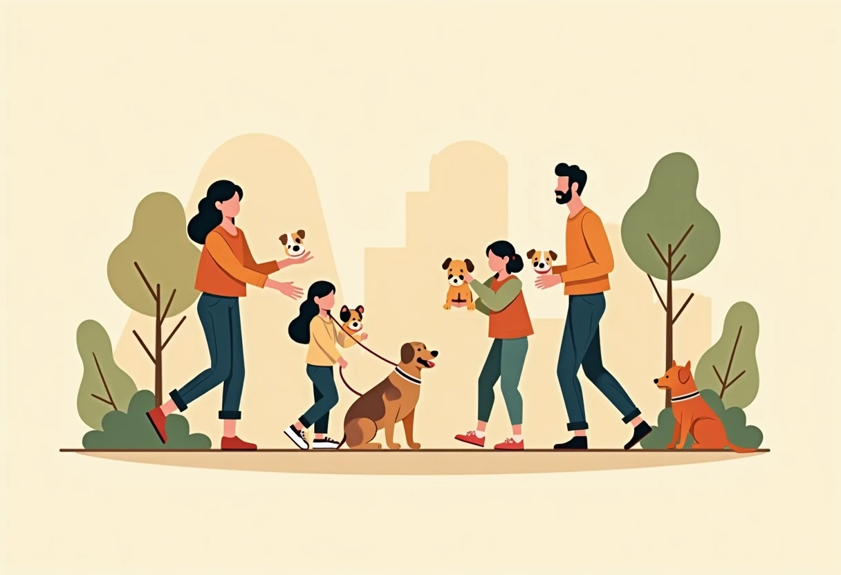 Adopción de mascotas en un entorno natural