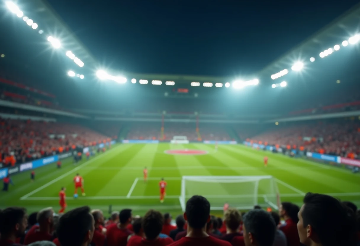 Ambiente de partido en estadio