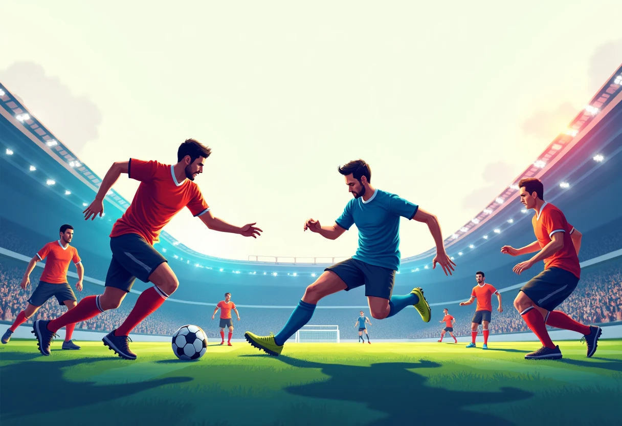 Acción en el campo de fútbol entre Marsella y Liverpool