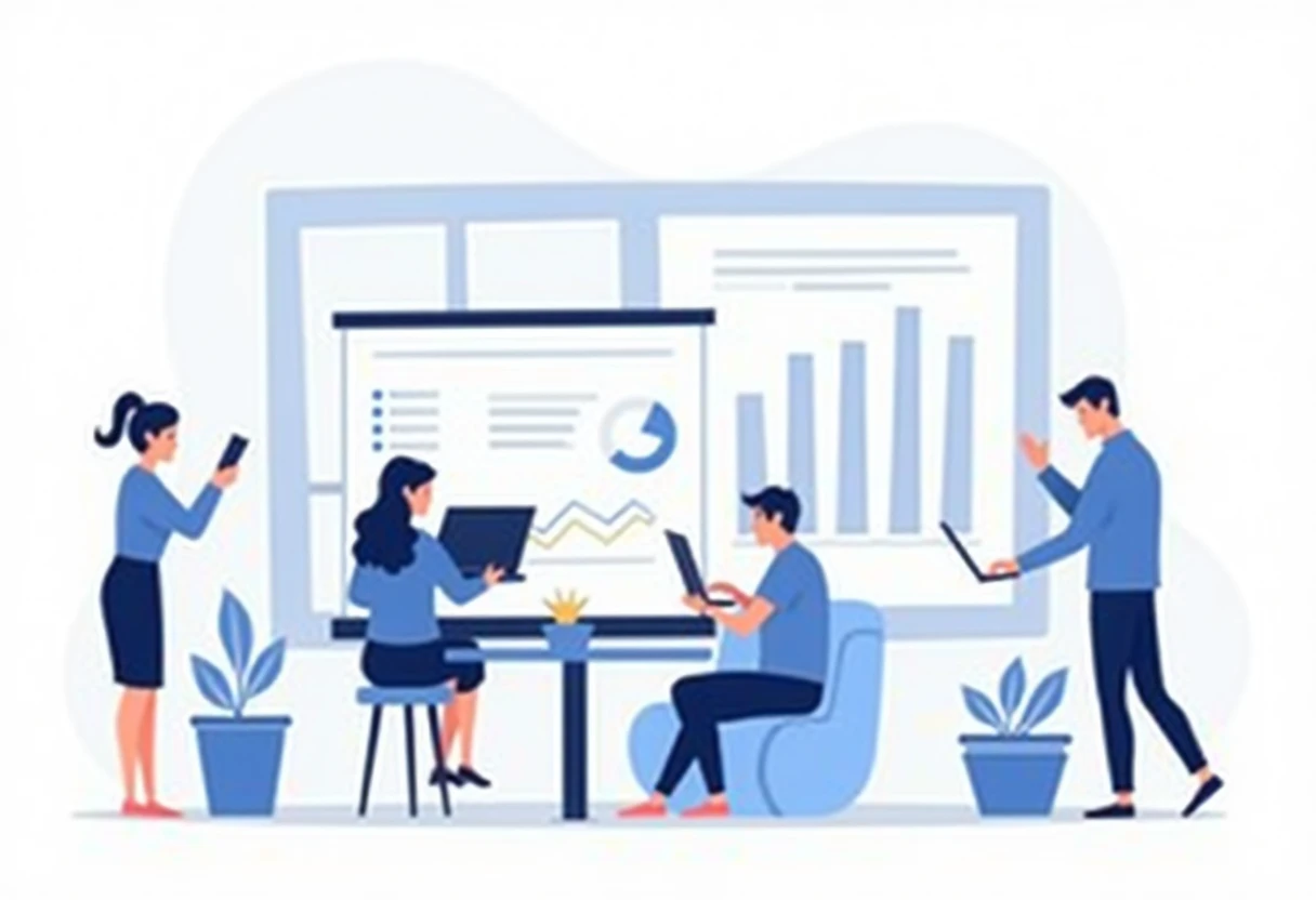 Personas trabajando en IT de manera colaborativa